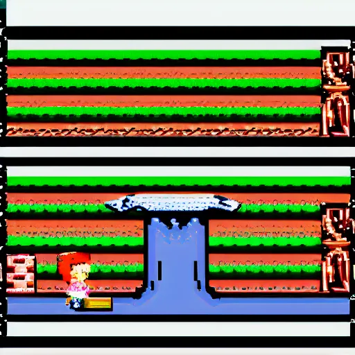 Image similar to screenshot of nes game, 8-bit, #PixelArt