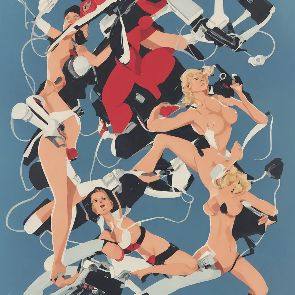 Image similar to maxim playboy astronaut pin - up by phil noto