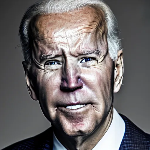 Prompt: ultrarealistic portrait of joe biden with a mullet haircut, canon eos r 3, f / 1. 4, iso 2 0 0, 1 / 1 6 0 s, 8 k, raw, unedited, symmetrical balance, in - frame