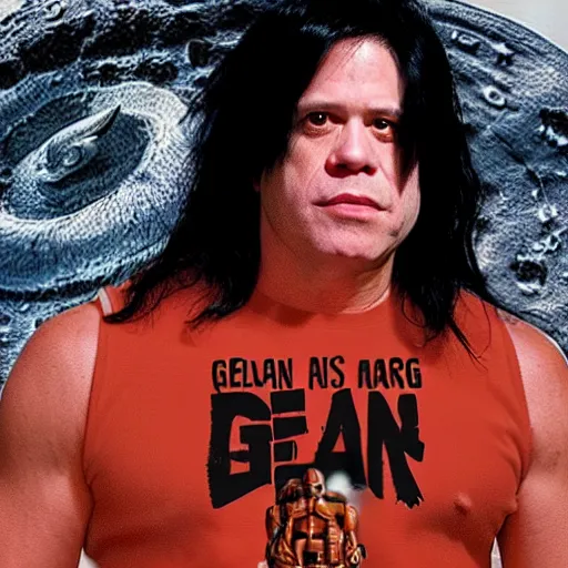 Prompt: glenn danzig is very confused on the surface of mars and there are aliens trying to give him a pill,