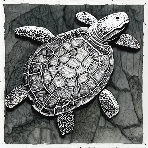 Image similar to anthropomorphic turtle hero by ed fairburn