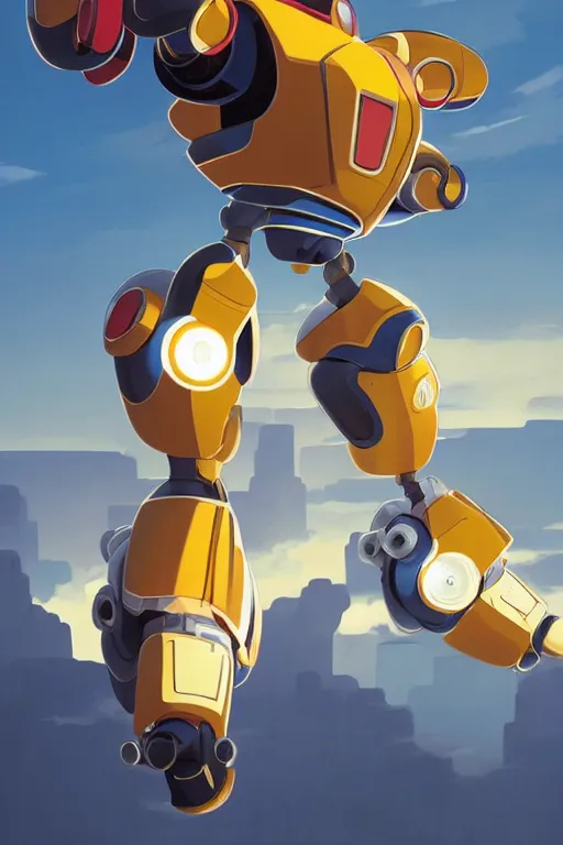 Image similar to metabots medabots medarotto medarot robot minimalist comics, behance hd by jesper ejsing, by rhads, makoto shinkai and lois van baarle, ilya kuvshinov, rossdraws global illumination ray tracing hdr radiating a glowing aura