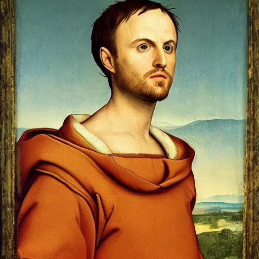 Image similar to renaissance portrait of jesse pinkman