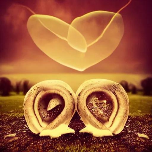 Image similar to double exposure of love, symbols of live, explosion, love is the most relevant theme, love is infinity, love is begin of all, 8 k resolution, artistic mode, artistic, trending on instagram, long exposure, love art, serious, fantasy and dreams vibes, mushrooms style and macro style, spawn