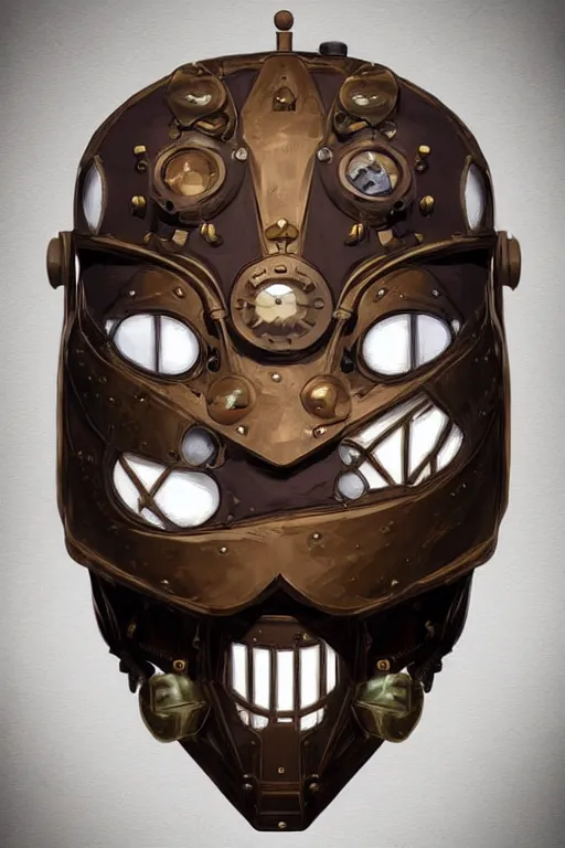 Image similar to steampunk helmet fantasy art mask robot ninja stylized digital illustration sharp focus, elegant intricate digital painting artstation concept art global illumination ray tracing advanced technology chaykin howard and campionpascale and cooke darwyn and davis jack