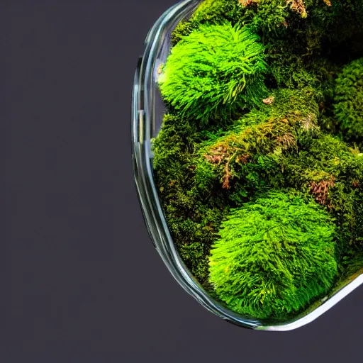 Image similar to moss terrarium beautiful 4 k close - up highly detailed stunning lighting