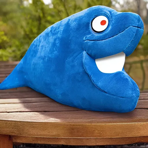 Prompt: a large Dory plush toy, realistic