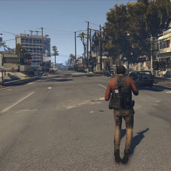 Prompt: craiyon in GTA V, gameplay screenshot