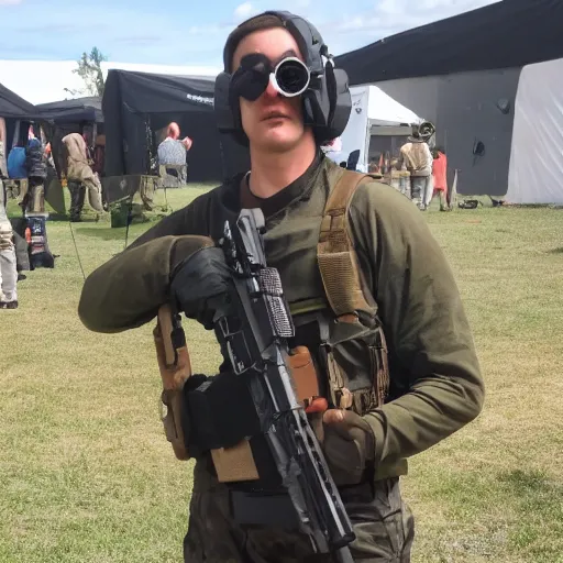 Image similar to i brought a real gun to an airsoft event!