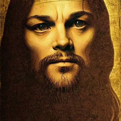 Image similar to leonardo di caprio as leonardo da vinci