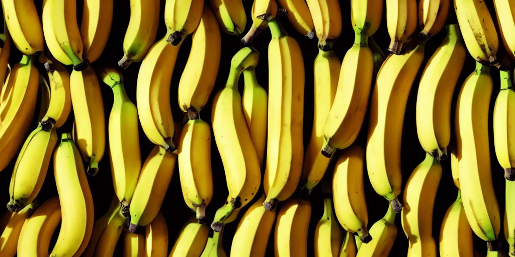 Image similar to a hyperrealistic photo of a bunch of bananas with arms and legs