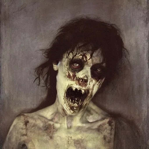 Image similar to zombie by alfred stevens