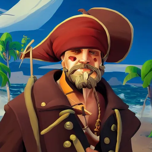 Image similar to painting jack the pirate on sea of thieves game avatar hero smooth face median photoshop filter cutout vector behance hd by jesper ejsing, by rhads, makoto shinkai and lois van baarle, ilya kuvshinov, rossdraws, illustration, art by ilya kuvshinov and gustav klimt