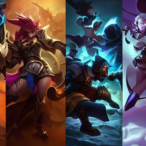 My collection of League of Legends champions! Prompt: CELEBRITY_NAME_HERE  as a character in the game League of Legends, with a background based on  the game League of Legends, detailed face : r/StableDiffusion