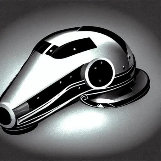 Image similar to curled up robot dog. in the style of syd mead. concept art. sci fi art. chrome. futuristic art.