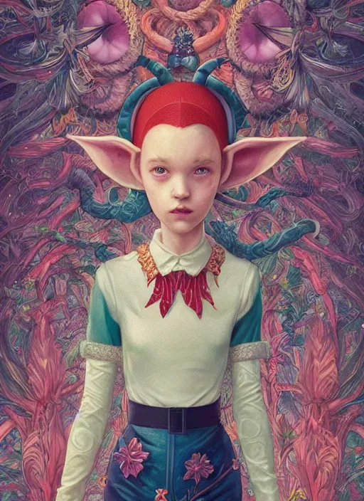 Image similar to cute elf :: by Martine Johanna and Simon Stålenhag and Chie Yoshii and Casey Weldon and wlop :: ornate, dynamic, particulate, rich colors, intricate, elegant, highly detailed, centered, artstation, smooth, sharp focus, octane render, 3d