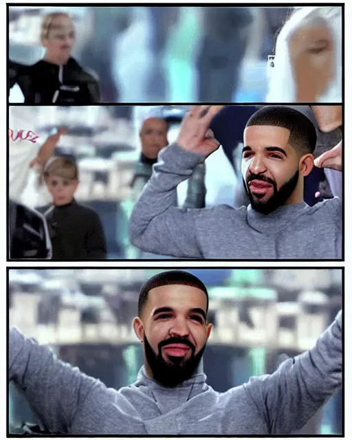 Prompt: meme template with drake