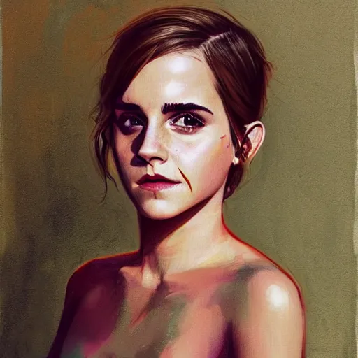 Prompt: emma watson by Hebru Brantley by Richard Schmid by Jeremy Lipking by moebius by atey ghailan