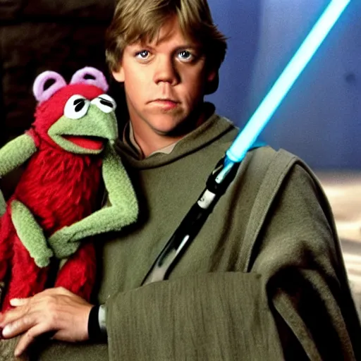 Image similar to luke skywalker hosting the muppet show