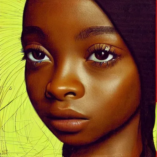 Prompt: Skai jackson in the awakening by Leonardo DaVinci