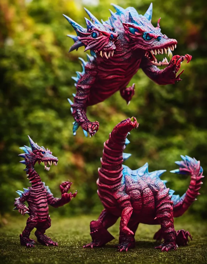 Prompt: small stylized kaiju!!! sofubi!!!! promo shots 4 k photography