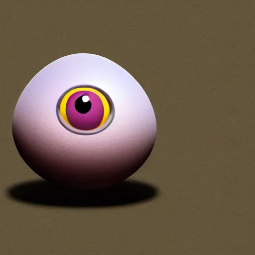 Prompt: egg creature with multiple eyes