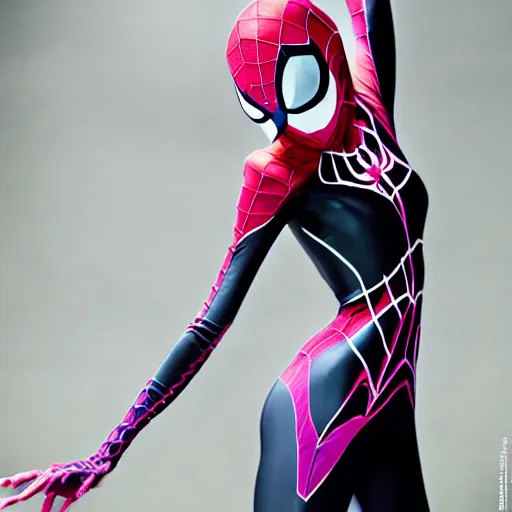 Image similar to Spider Gwen photoshoot