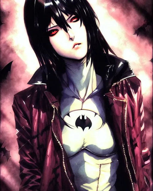 Image similar to portrait Anime Batman Robin grunge punk Accurate fine-face, pretty face, realistic shaded Perfect face, fine details. Anime. Gotham gothic realistic shaded lighting by katsuhiro otomo ghost-in-the-shell, magali villeneuve, artgerm, rutkowski Jeremy Lipkin and Giuseppe Dangelico Pino and Michael Garmash and Rob Rey