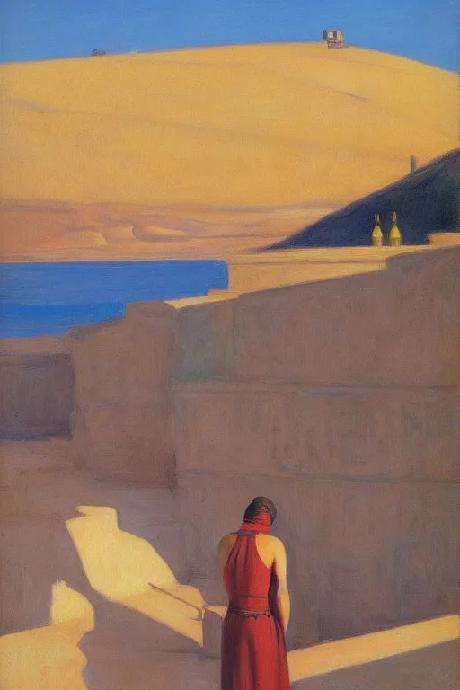 Prompt: a murder mystery film noir scene by the dead sea, Israel, by victor Nizovtsev, edward hopper, giorgio di chirico