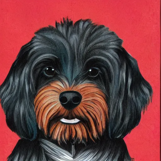 Image similar to Tlingit print of havanese dog