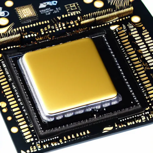 Image similar to a beautiful man made of thermal paste laying atop a sizzling elegant sleek black and gold CPU designed by HP, 4k