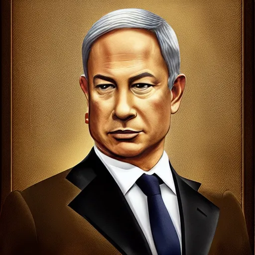 Image similar to binyamin netanyahu portrait film in the style of game of thrones digital art