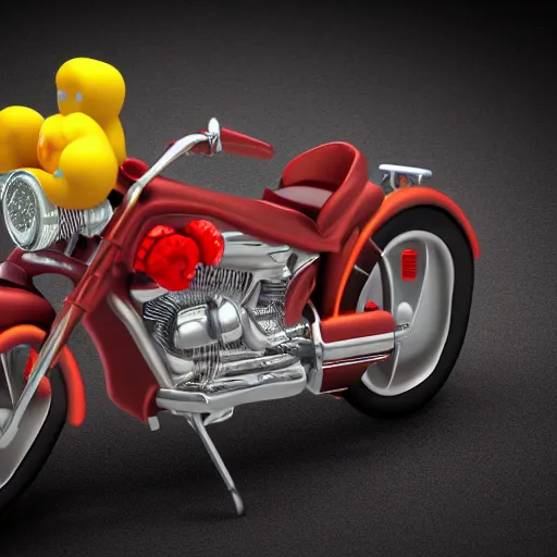 Prompt: motorcycle made out of candy and gummy bears, global illumination, photorealistic