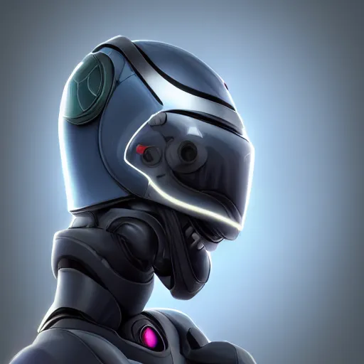 Prompt: very very beautiful furry art, bust profile picture of a male robotic anthro dolphin, dark visor covering eyes, long wide snout smoothly protruding from under visor, commission on furaffinity, cgsociety, octane render, disney