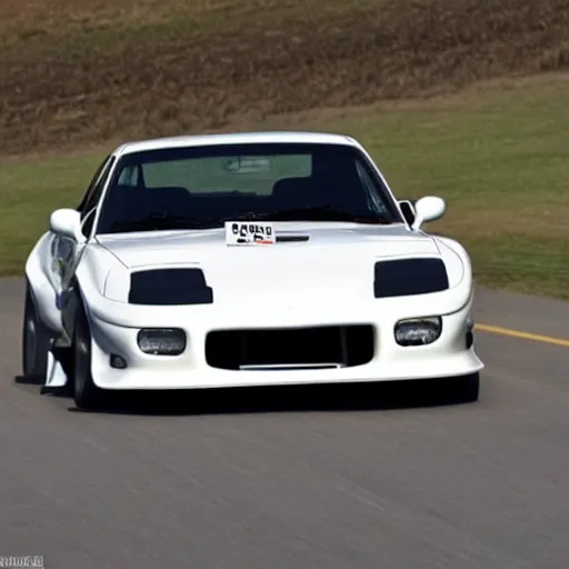 Prompt: white mazda rx 7 fd