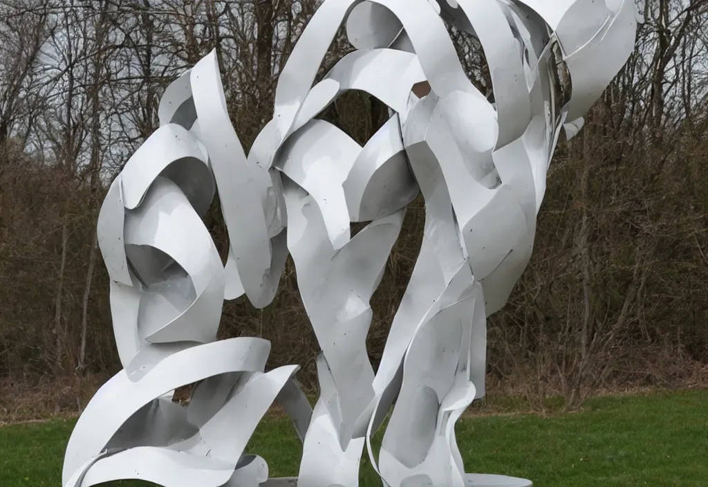 Image similar to a sculpture by john chamberlain