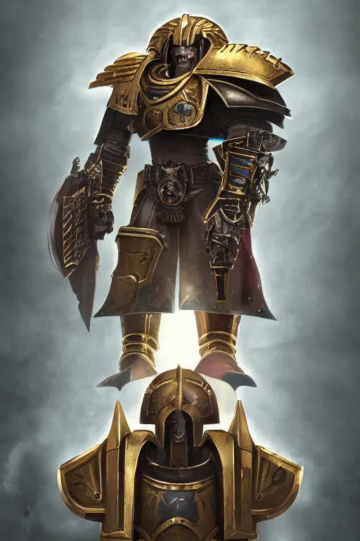 Image similar to armor portrait heros warhammer 4 0 k horus heresy fanart - the primarchs emperor by johannes helgeson animated with vfx concept artist & illustrator global illumination ray tracing hdr fanart arstation zbrush central hardmesh 8 k octane renderer comics stylized