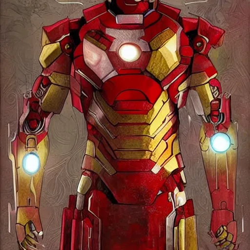 Image similar to Gorgeous Oriental Styled Fantasy Art Featuring Ironman