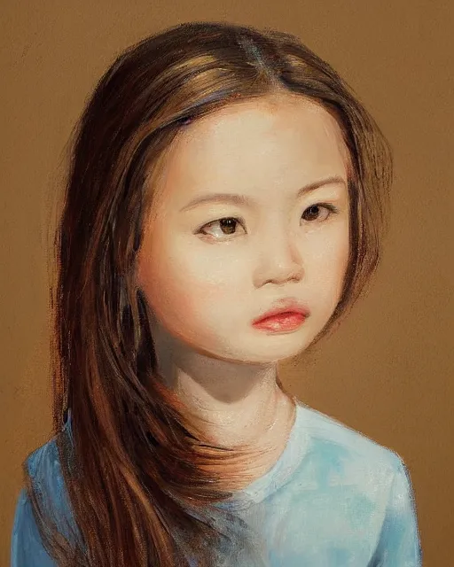 Prompt: a portrait of a beautiful girl by WangJie li