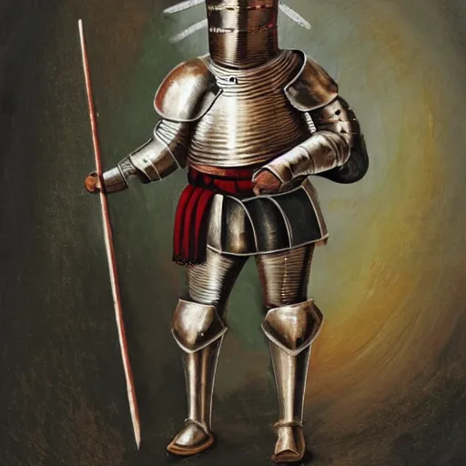 Image similar to medieval knight with ham armor