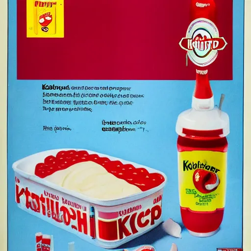 Image similar to product advertisement for ketchup ice cream