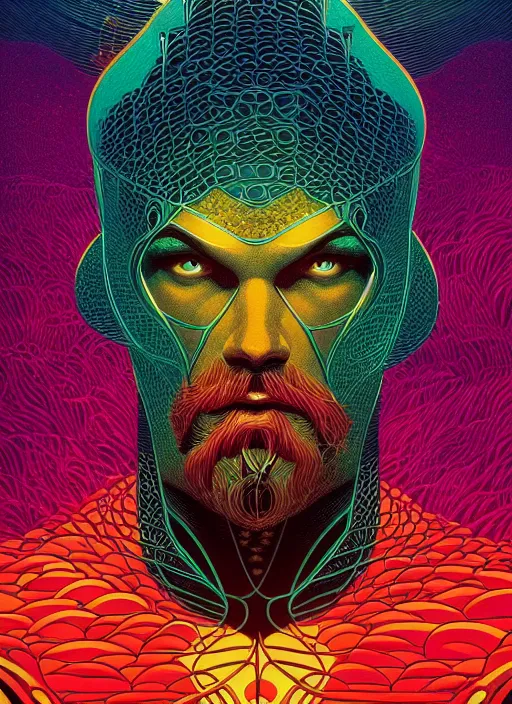 Prompt: symmetry!! stunning portrait of aquaman!! by victo ngai, kilian eng vibrant colours, dynamic lighting, digital art, winning award masterpiece, fantastically beautiful, illustration, aesthetically inspired by beksinski and dan mumford, trending on artstation, art by greg rutkowski, 8 k