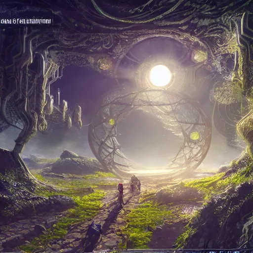 Image similar to space utopia where the path ways are filled with fauna, intricate building design, dynamic lighting, photorealistic fantasy concept art, trending on art station, stunning visuals, creative, cinematic, ultra detailed, ray tracing, sun rays