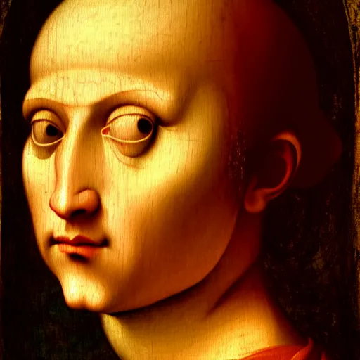 Prompt: renaissance painting of a talking apple, painted by Da Vinci, 4k