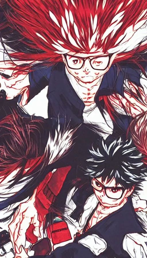 Image similar to rage, by hideaki anno