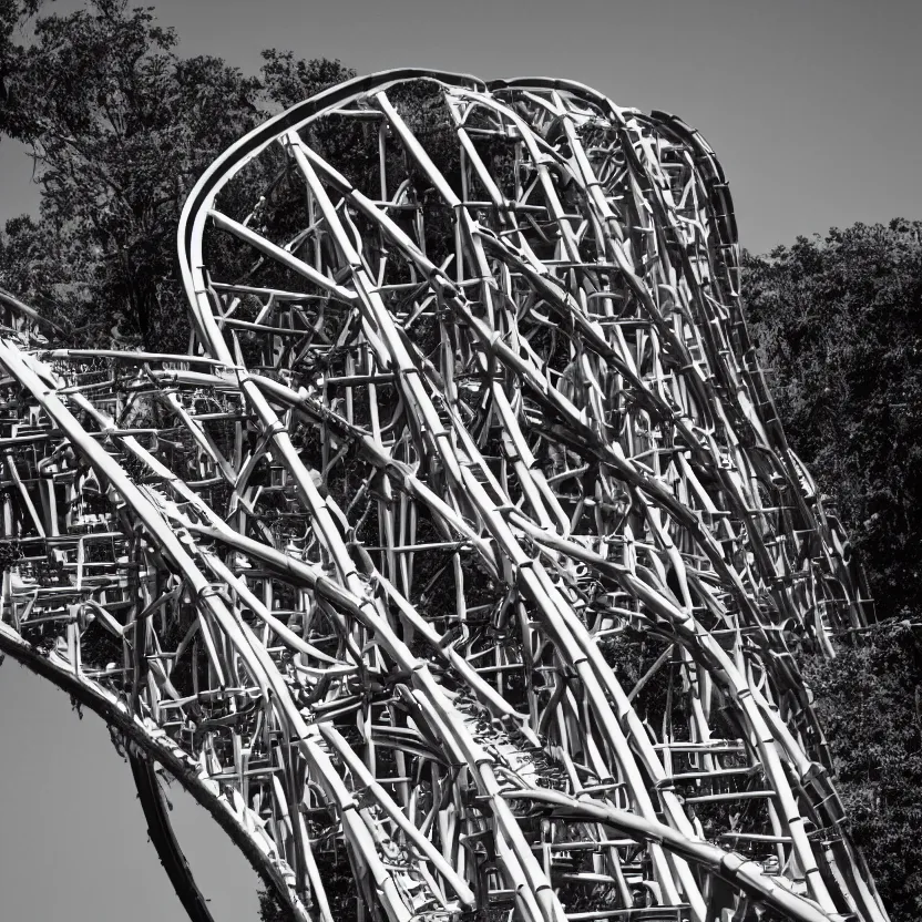 Image similar to deadly rollercoaster, cinematic, day