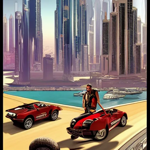 Image similar to gta : dubai by mark brooks