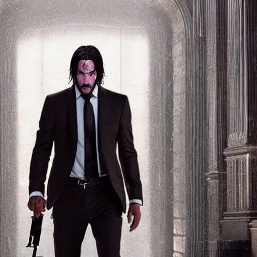 Image similar to Johnny Silverhand In the movie John Wick