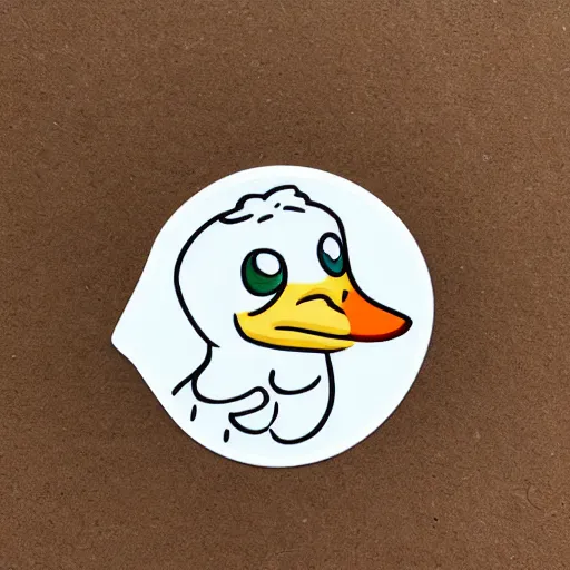 Prompt: cute goose sticker