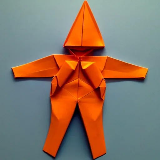 Image similar to Zuckerberg made out of origami, fine art